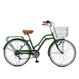 GHH Biciclette da città GHH Bicicletta da Città Donna Retro City Bike Shimano 6v, per Lavoro / Viaggi / Shopping, Verde