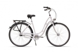 HAWK Bikes Bici Hawk City Classic Joy, 7-G, S / M, Bicicletta. Unisex-Adulto, Piano White, 71 cm
