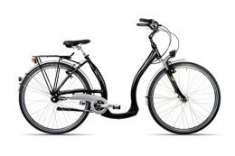 Hawk Biciclette da città Hawk Green City Plus facile – Elegante Lega Urban Bike Hub bicicletta con basso e 3 velocità Gear – Telaio in alluminio forcella di sospensione, Black, 66, 04 cm