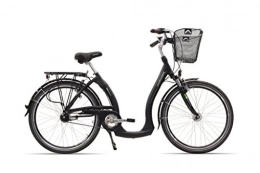Hawk Biciclette da città HAWK Schwarz, Korb, City Comfort Plus-Cestino da 26", 7-G, Colore: Nero Unisex-Adulti, Zoll