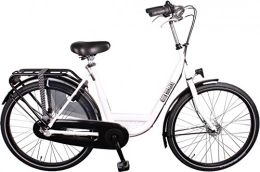 Burgers Biciclette da città ID personale 26 pollici 50 cm Donna 3 G Roller Brakes Bianco