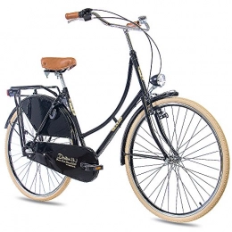 Unbekannt Bici KPC, bicicletta da città in stile vintage DERITUS N3, 28 pollici, con cambio Shimano Nexus a 3 rapporti e freno a contropedale, colore nero