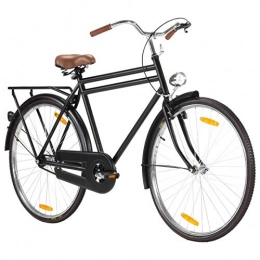 Lasamot Biciclette da città Lasamot Bicicletta Olandese Classic Comfort Bici da Città Bicicletta con Illuminazione Ruota da 28 Pollici con Telaio da 57 cm da Uomo