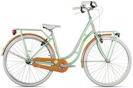 Legnano Biciclette da città Legnano Ciclo 251 Fenicottero, City Bike Donna, Verde / Arancione, 44