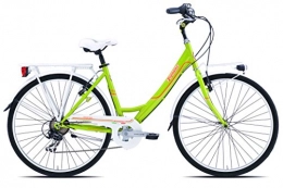 Legnano Biciclette da città Legnano Ciclo 261 Tropea, City Bike Donna, Verde / Arancione, 46