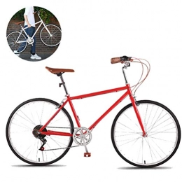 LHY Biciclette da città LHY Dutch Style Bike, Urban Commuter Road Bike Biciclette 26" 7 velocità Vintage Moto Classiche Retro Ciclo Tempo Libero Strada di Campagna Equitazione British Style Comfort & Cruiser Bikes, Rosso
