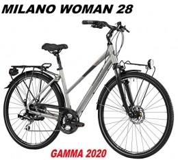 LOMBARDO BICI Biciclette da città LOMBARDO BICI Milano Woman Ruota 28 Shimano ACERA 24V Gamma 2020 (43 CM)