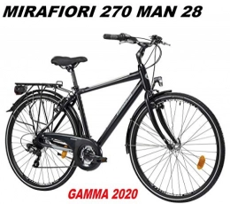 LOMBARDO BICI Biciclette da città LOMBARDO BICI MIRAFIORI 270 Man Ruota 28 Shimano Tourney 21V Gamma 2020 (Black Grey Matt, 43 CM)