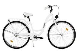 Milord Bikes Bici Milord. 2018 Comfort Bike, Bicicletta da Città Donna, 3 velocità, Bianco, 26