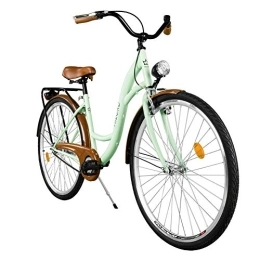Milord Bikes Biciclette da città MILORD. 2018 Comfort con supporto schiena, Holland Bicicletta, bicicletta da donna, a 1 marce, Menta Verde, 28 pollici