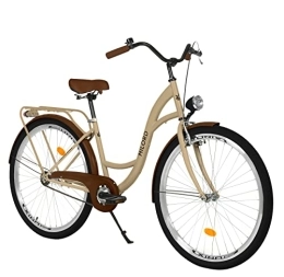 Generic Biciclette da città Milord - Bicicletta da donna, stile retrò, 28", 1 velocità, colore: marrone