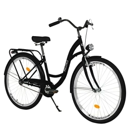Generic Biciclette da città Milord Comfort - Bicicletta olandese da donna, stile vintage, 26", colore: nero