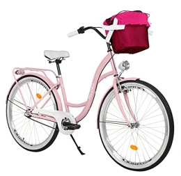 Milord Bikes Biciclette da città Milord. Comfort Bike, Bicicletta da Città Donna, 3 velocità, Rosa, 26