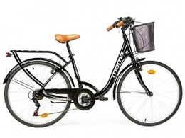 Moma Bikes Bici Moma bikes, Bicicletta Passeggio Citybike SHIMANO. Alluminio, 18 velocità, ruota da 26"