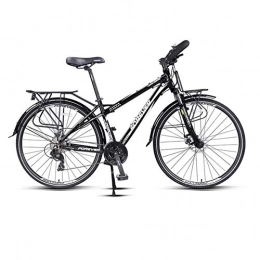 MUZIWENJU Bicicletta da Corsa per Bici da Corsa in Alluminio 24 velocità 700C, Freni a Doppio Disco, Alta qualità (Color : Black, Edition : 24 Speed)