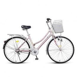 Mzq-yj Bici Mzq-yj City Bike velocità variabile Commuter Leggero Biciclette per Adulto Unisex, Light Space Red