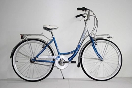 IBK Biciclette da città NUOVA BICI BICICLETTA CLASSICA DONNA 26" TREKKING CITY BIKE SENZA CAMBIO OLANDA (Blu)