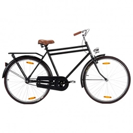 OUSEE Bicicletta Olandese 28 Pollici Telaio Ruota 57 cm Uomo Nero