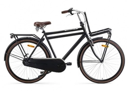 POPAL Biciclette da città POPAL Daily Dutch Basic+ 28 pollici, 57 cm, freno a cerchione da uomo, nero opaco