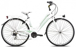 TORPADO Biciclette da città TORPADO Bici City Partner Next 28'' Donna 3x7v Taglia 44 Bianco / Verde (City) / Bicycle City Partner Next 28'' Lady 3x7s Size 44 White / Green (City)