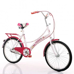 XIAOFEI Biciclette da città XIAOFEI 22"Nuovo Modello di Bici Città da Donna per Bici Ragazza con Cestino da Donna, Bicicletta da Città per Adulti Bicicletta da Donna, Rosso, 22"