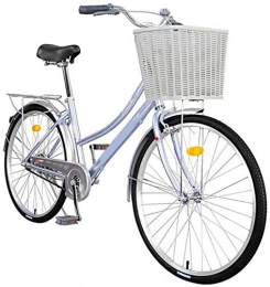 XYLUCKY Alluminio Biciclette Signore Macchina di pendolare Retro Car Uomini e Donne City Car 26 inch Single Speed, Viola