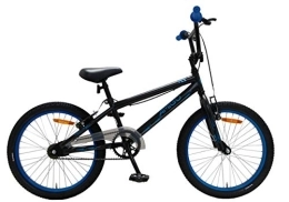 amiGO Bici Amigo Fly - Bicicletta per bambini 20 pollici - Per ragazzi e ragazze dai 5 ai 9 anni - Bicicletta BMX con freno a mano - Nero / Blu