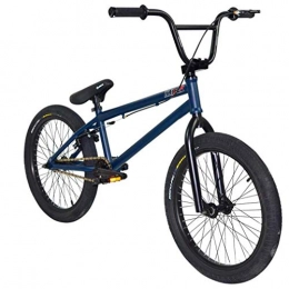 SWORDlimit Bici Bicicletta BMX freestyle da 20 "per ciclisti principianti e avanzati, telaio ammortizzante in acciaio al cromo-molibdeno ad alta resistenza, cambio BMX 25X9t, design del freno a forma di U (blu)