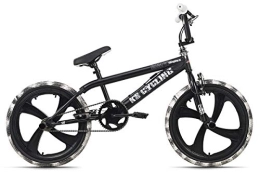 KS Cycling Bici KS Cycling, BMX Freestyle 20'' Crusher Unisex-Kids, nero-bianco, 20 Zoll, 28 cm