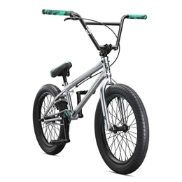 Mongoose Bici Mongoose Legion, BMX Freestyle Bike Unisex, Argento, 20-inch Wheels