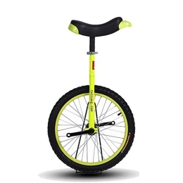 WYFX Monocicli 14" / 16" / 18" / 20" Monociclo da Allenatore per Bambini / Adulti, Bicicletta per Cyclette da Montagna in butile Antisdrucciolevole Regolabile in Altezza (Color : Yellow, Size : 20 inch Wheel)
