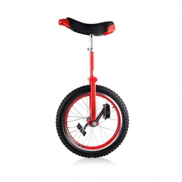 AHAI YU Bici 16" / 20" / 24"Allenatore della Ruota Monociclo, per Equilibrio Regolabile Esercizio Fun Bike Fitness, per Principianti / Bambini / Adulto (Color : Red, Size : 16")