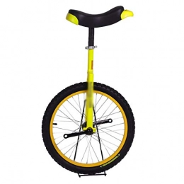 YYLL Monocicli 18 inch Monocicli for Adulti Bambini, Regolabile in Altezza Monociclo con Sella Confortevole for Escursioni in Bicicletta Sport Fitness Exercise, Giallo (Color : Yellow, Size : 18Inch)
