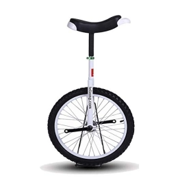 AZYQ Bici Azyq Eccellente Balance Bike per bambini / ragazzi / ragazze da 16 ' / 18', monociclo più grande per bici da freestyle da 20 ' / 24' per adulti / uomo / donna, miglior regalo di compleanno, bianca, Ruota