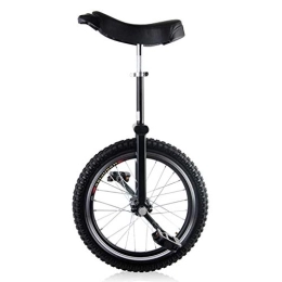 AZYQ Monocicli Azyq Monociclo da 16 'per principianti con ruote' per bambini di 8 / 9 anni, monociclo regolabile da 16 pollici per esercizi di equilibrio Fun Bike Fitness, miglior regalo di compleanno, Nero