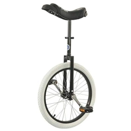 AZYQ Monocicli Azyq Monociclo da 20 pollici con ruote per adulti / bambini / principianti, esercizio di ciclismo con bilanciamento degli pneumatici da montagna antiscivolo, regolabile in altezza, Nero, 20 pollici