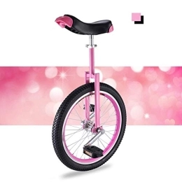 AZYQ Bici Azyq Ragazza 'S / Kid' S / Adulto 'S / Donna' S Trainer Monociclo, Monociclo con ruote da 16 ' / 18' / 20 'Bicicletta da allenamento Balance Bike per bambini dai 9 anni in su, Rosa, Ruota da 18 pollici