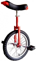 MRTYU-UY Monocicli Balance Bike, Bambini Monociclo Regolabile Equilibrio Ciclismo Esercizio Competitivo Ruota Singola Acrobatica Bicicletta Antiscivolo Altezza Pneumatico 135-165 CM, Regalo (18 Pollici Rosso)