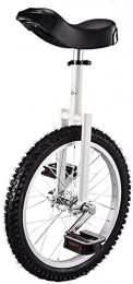 MRTYU-UY Monocicli Balance Bike, Bici Monociclo Big Kid, Ruota Antiscivolo da 18 Pollici (46 cm), Biciclette da Ciclismo Equilibrio per Sport all'Aria Aperta, per Altezza 140-165 cm (Bianco)
