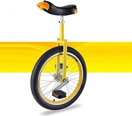 MRTYU-UY Monocicli Balance Bike, monociclo con ruote da 16 / 18 / 20 pollici per bambini, adolescenti, adulti, sport all'aria aperta, fitness, bilanciamento giallo, telaio in acciaio al manganese (16"(40 cm))