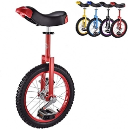 MRTYU-UY Monocicli Balance Bike, Monociclo con Ruote da 16"(40, 5 cm), Cerchio in Lega di Alluminio Resistente e Acciaio al Manganese Balance Bike, per Principianti Ragazzi Ragazze Outdoor (Rosso)