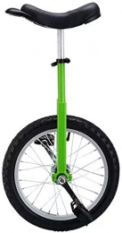 MRTYU-UY Bici Balance Bike, Monociclo con Ruote da 16" per Bambini, Ragazzi, Ragazze, Telaio in Acciaio Resistente e Cerchi in Lega, per Giocoleria / Divertimento Sport all'Aria Aperta (Verde)