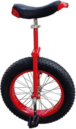 MRTYU-UY Monocicli Balance Bike, monociclo unisex da 20 pollici per bambini / adulti, ruota spessa per impieghi gravosi, telaio in acciaio e cerchio in lega, antiscivolo, regolabile in altezza