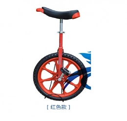 Jingyinyi Monocicli Bicicletta a una ruota, anello in plastica ispessita da 16 pollici per principianti, monociclo sportivo educativo per bambini, bilancia-18 pollici rosso