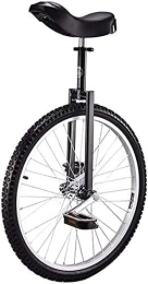 ERmoda Monocicli Bicicletta regolabile a ruota singola, adatta a giovani adulti e principianti negli sport all'aria aperta for bilanciarsi (Color : Black, Size : 24 Inch)