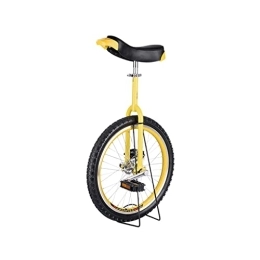DWXN Monocicli DWXN Pneumatico di monocloso cromatore a Ruota di addestramento della Ruota di Allenamento in Bicicletta con Stand Ciclismo all'aperto Sport Fitness Esercizio Salute yellow-18inch