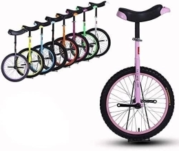 FOXZY Monocicli FOXZY Monociclo, bicicletta, esercizio all'aperto, fitness, salute dei bambini, equilibrio, divertimento in bicicletta, fitness, sedili regolabili (Color : Pink, Size : 18 Inch)