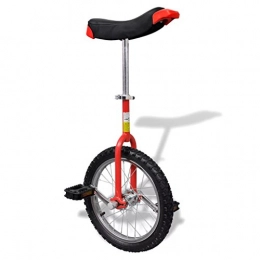 FZYHFA Bici FZYHFA Monociclo regolabile rosso e nero, acciaio + gomma + plastica, monociclo per adulti, 20 pollici