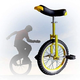 GAOYUY Bici GAOYUY Monociclo con Ruote da 16 / 18 / 20 / 24 Pollici, Regolabile E Staccabile Trainer Freestyle Monociclo Esercizio di Ciclismo in Equilibrio per Principianti (Color : Yellow, Size : 18 inch)