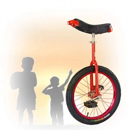 GAOYUY Monocicli GAOYUY Monociclo da 16 / 18 / 20 / 24 Pollici, per Principianti Bambini Adulti Esercizio Fun Bike Cycle Fitness Robusto Telaio in Acciaio Adatto per Altezza 1, 15-1, 75 M (Color : Red, Size : 16 inch)